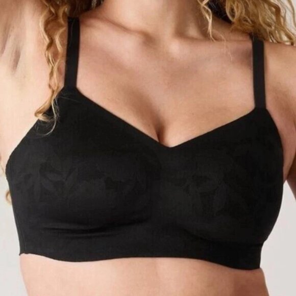 Athleta Ritual Lace Adjustable Bra size L Black - Picture 1 of 5